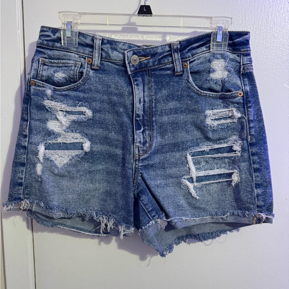 American Eagle Outfitters Ripped Blue Jean Shorts